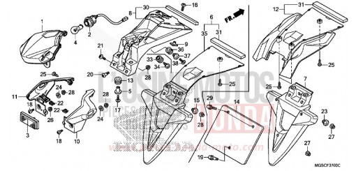 FANALE POSTERIORE NC700DC di 2012